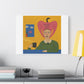 I Cheer for Me, Cartoon Art Print on Canvas