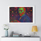 Vincent van Gogh Self Portrait Remixed, Psychedelic Art 'Designed by AI' Framed Print