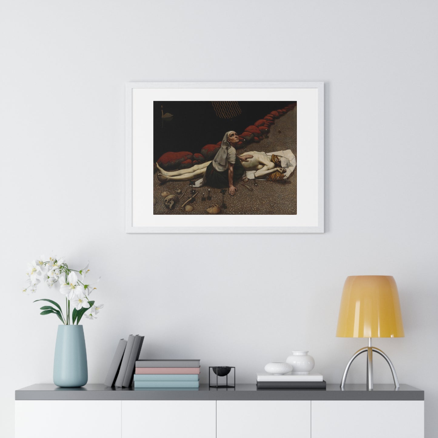 Lemminkäinen's Mother (189)  by Akseli Gallen-Kallela, from the Original, Framed Art Print