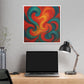 Bold Brush Strokes Representing a Swirling Jazz Performance 'Designed by AI' Canvas Art Print