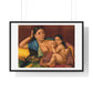 Woman Suckling an Infant, Indian Chromolithograph, from the Original, Framed Art Print