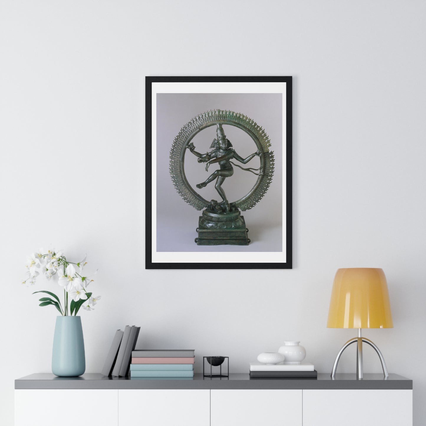 Shiva, King of Dancers, Performing the Dance of Cosmic Bliss, from the Original, Framed Art Print