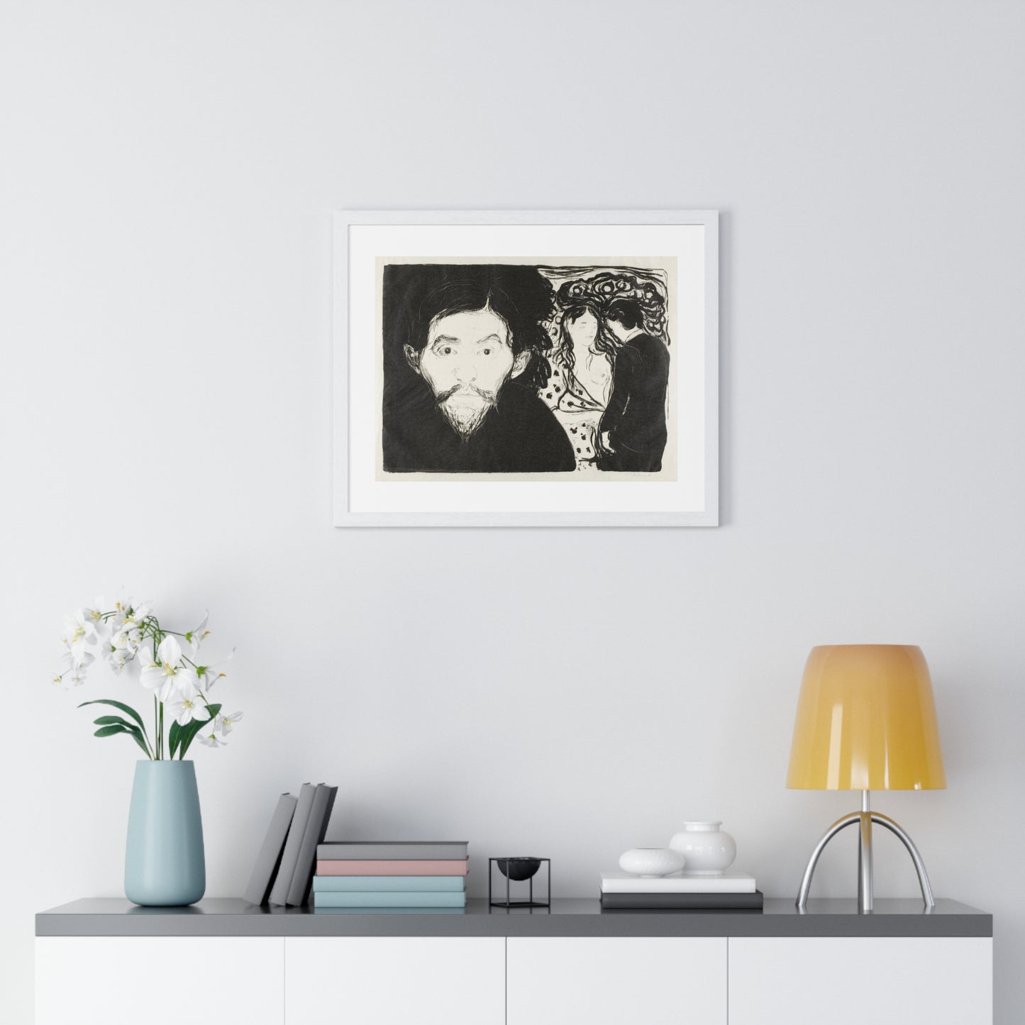 Jealousy I (1896) by Edvard Munch, from the Original, Framed Art Print