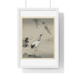 Traditional Portrait of a Beautiful Japanese Crane by Kano Motonobu (1476-1559) from the Original, Framed Art Print