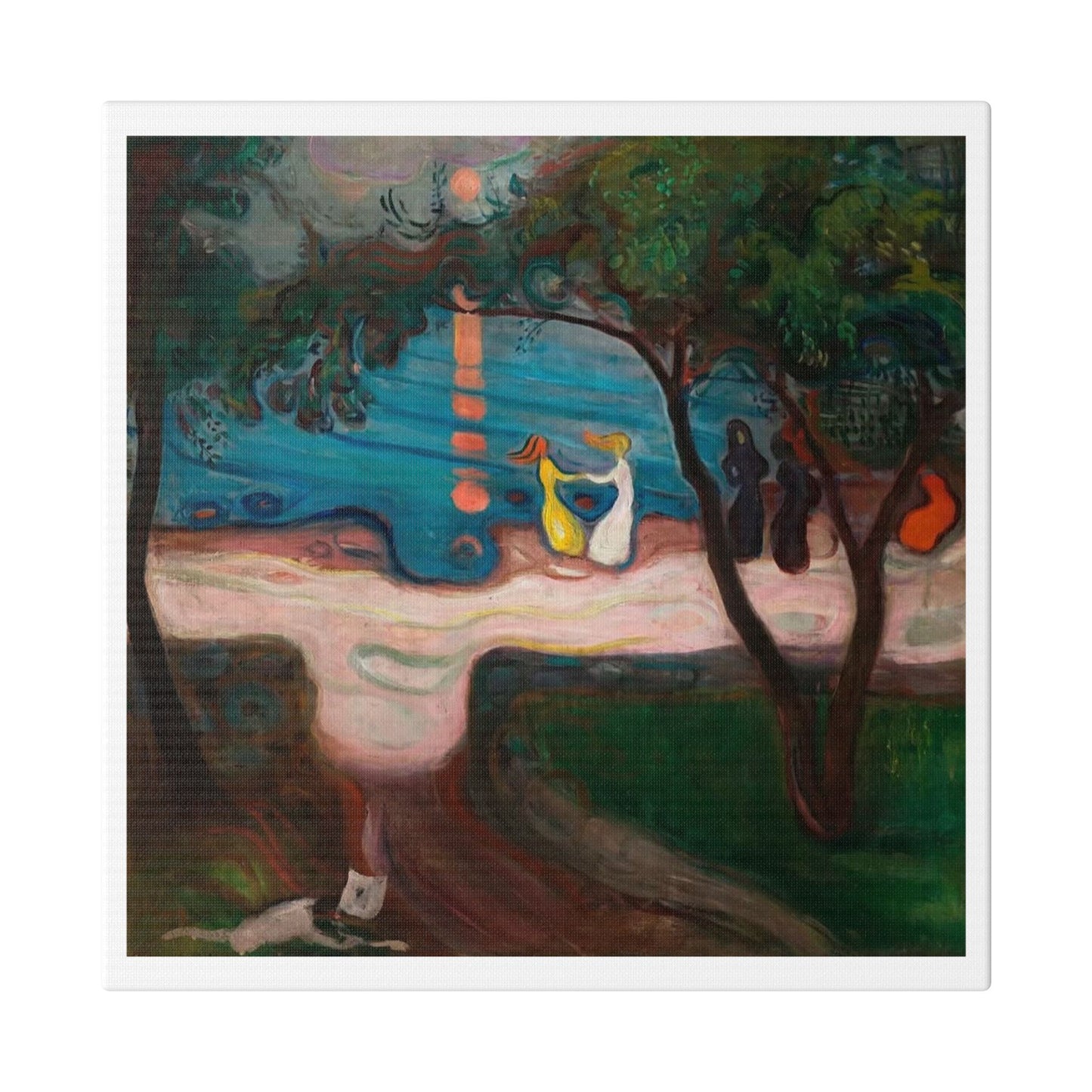 Dance on the Shore also known as the Dance of Life (circa 1900) by Edvard Munch, from the Original, Canvas Art Print