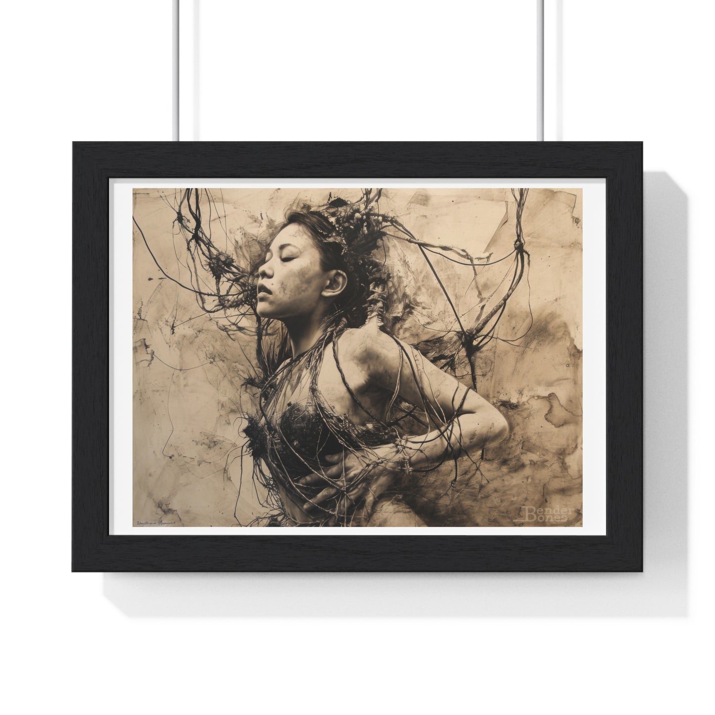 The Roots of a Woman 'Designed by AI' Framed Art Print