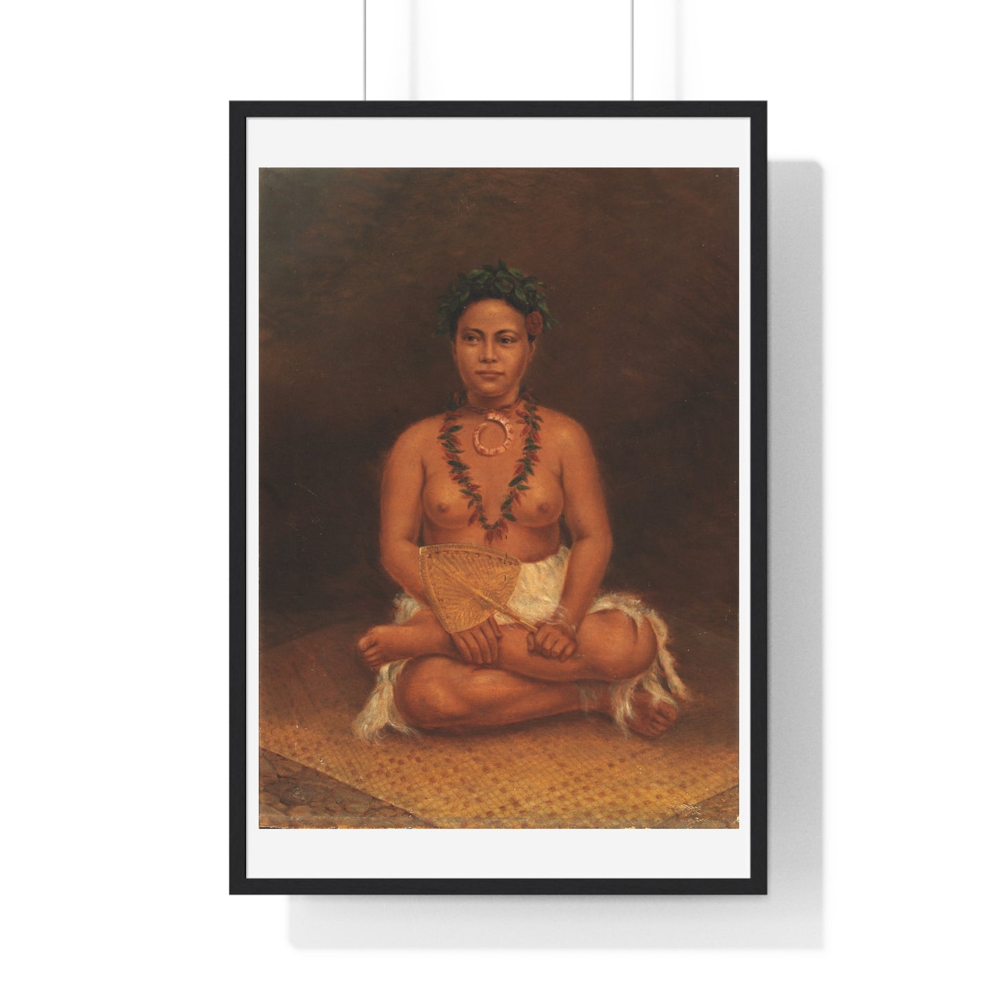 Samoan Woman (1885-1899) by Antonion Zeno Shindler, from the Original, Framed Print