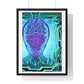 Artificial Intelligence Self Portrait, Psychedelic Framed Art Print 'Designed by AI'
