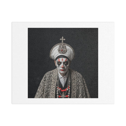 Scary Pope 'Designed by AI' Art Print on Canvas