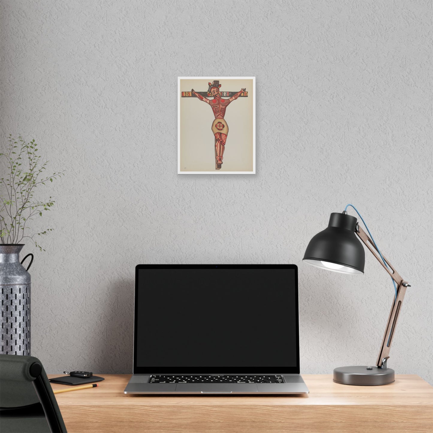 Plate 27 Christ Crucified from Portfolio Spanish Colonial Designs of New Mexico, from the Original, Canvas Art Print