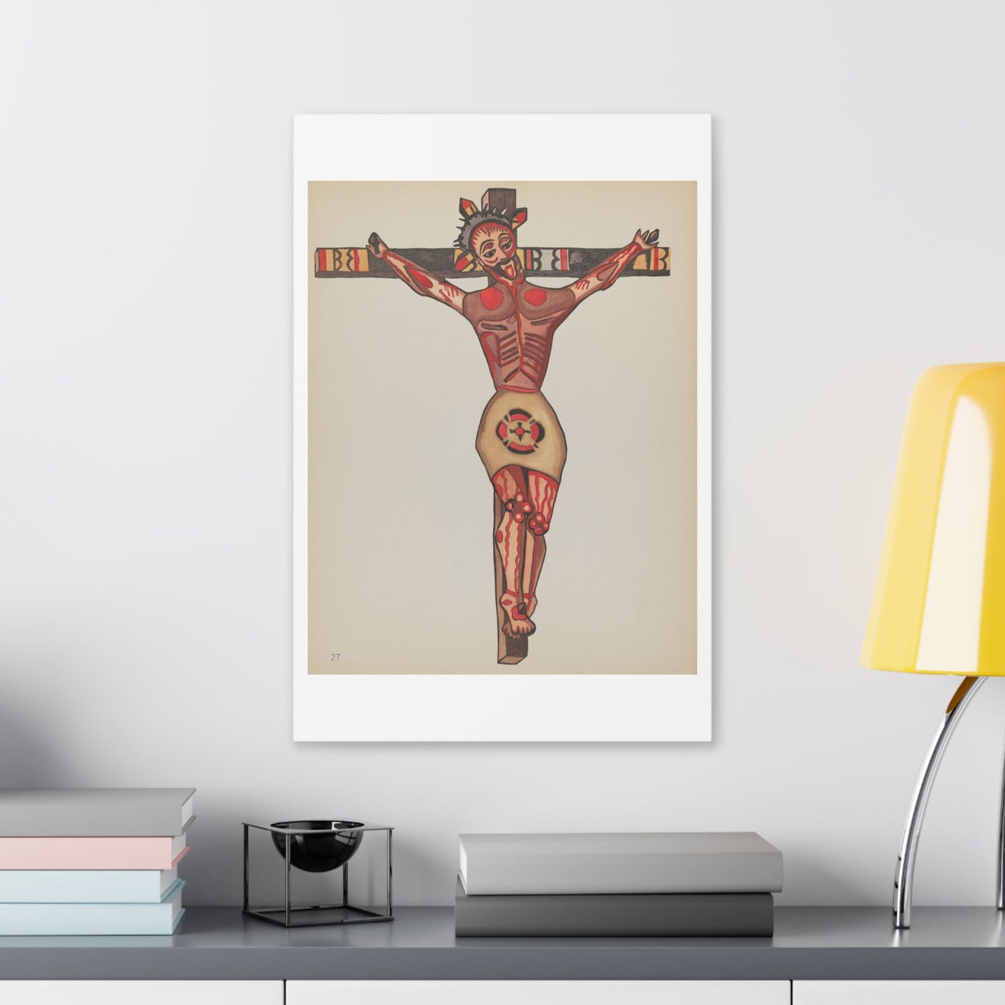 Plate 27 Christ Crucified from Portfolio Spanish Colonial Designs of New Mexico, from the Original, Canvas Art Print