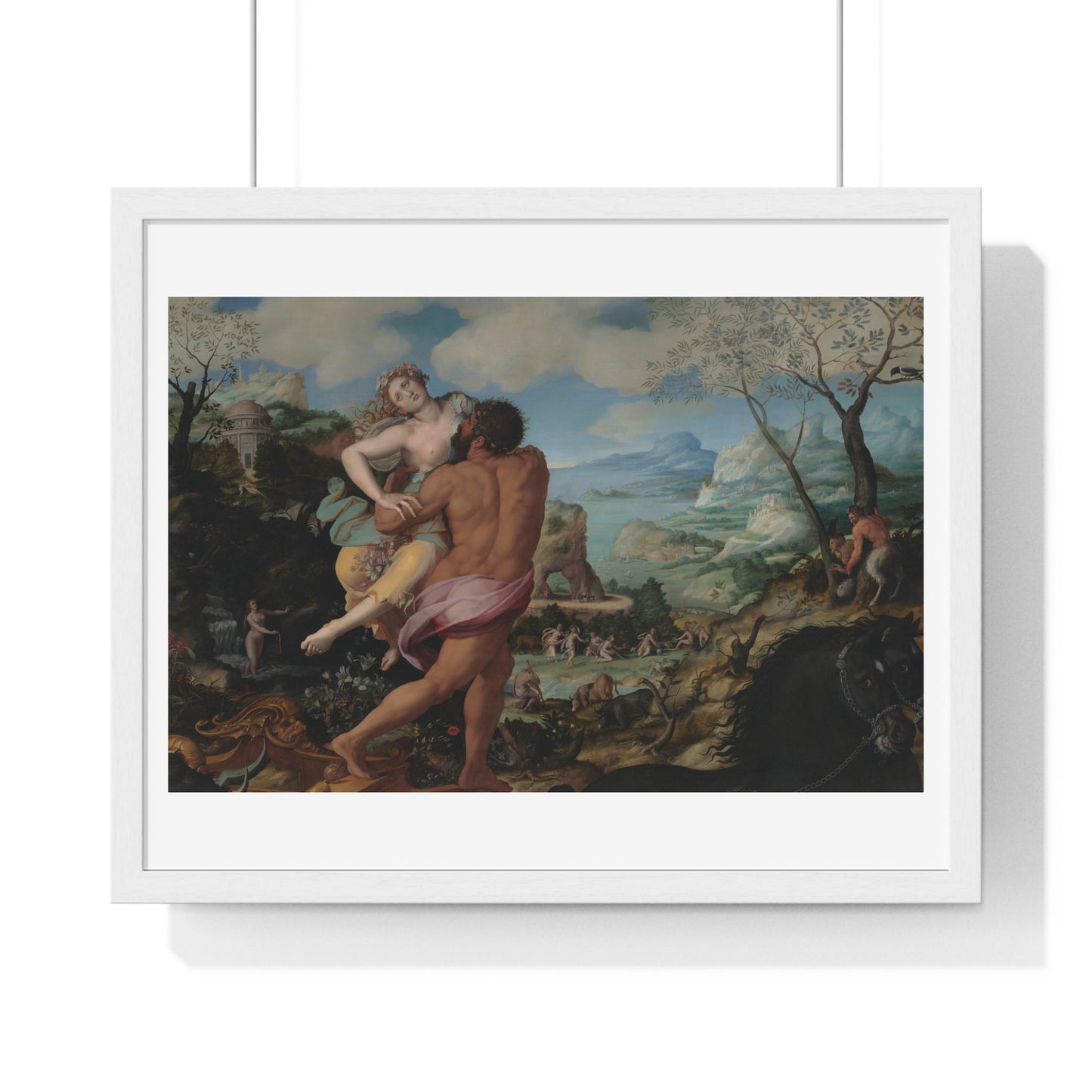 The Abduction of Proserpine (1570) by Alessandro Allori, from the Original, Framed Art Print