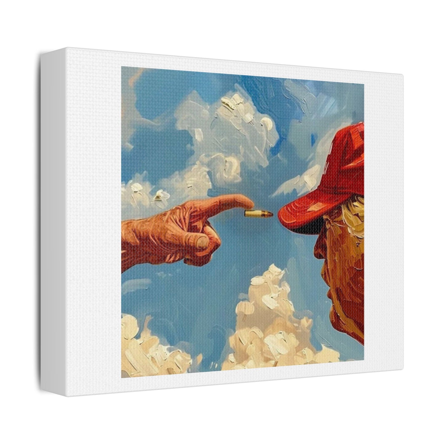 Donald Trump's Moment of Grace 'Designed by AI', Print on Satin Canvas