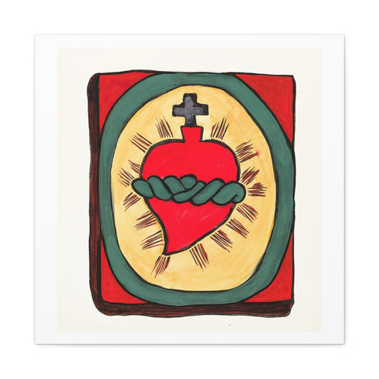 Sacred Heart 'Plate 50' from Spanish Colonial Designs of New Mexico (1935–1942), Art Print from the Original on Canvas