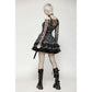 Dark in Love Ida Punk Grey Tartan Metal-Studded Dress