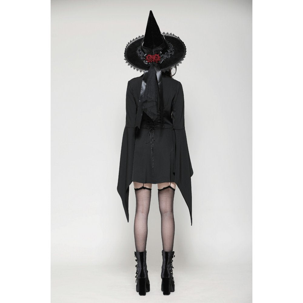 Dark in Love Darya Witchy Bell-Sleeve Shirt Dress