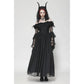 Dark in Love Millicent Black Tulle Feather Fantasy dress