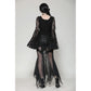 Dark in Love Zuri Gothic Romantic Lace Patchwork Bell-Sleeve Layered Cuff Top