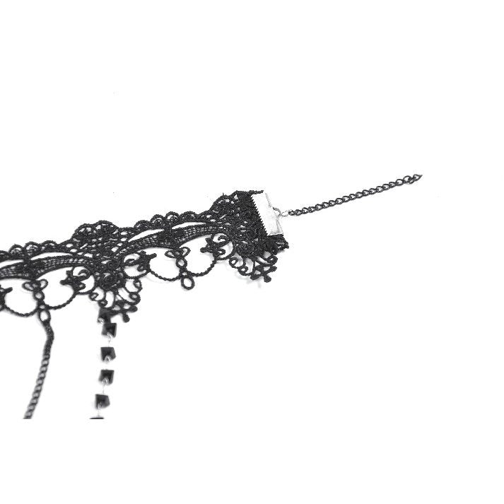 Dark In Love Adelina Vintage Lace-Layered Choker