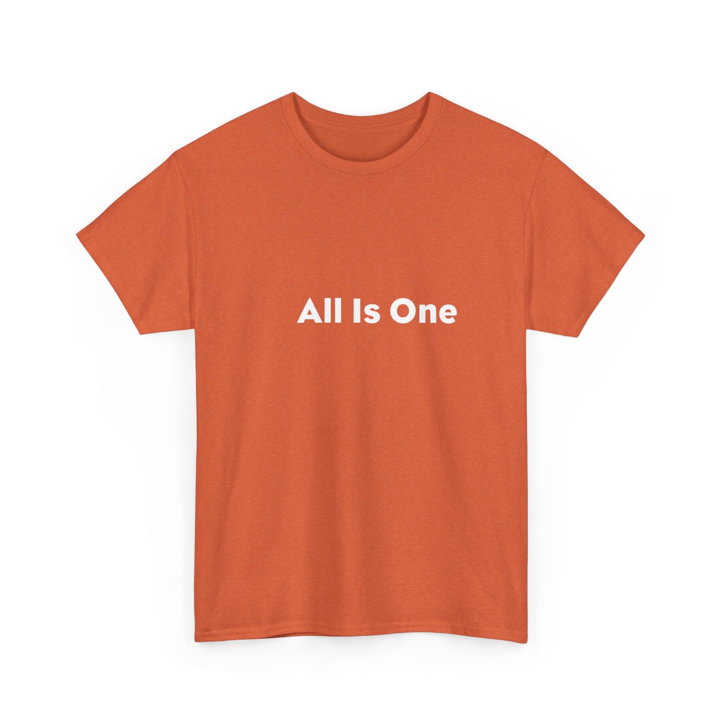 All Is One One 哲学的なコットン T シャツ。ヨガ。マインドボディアウェアネスTシャツ