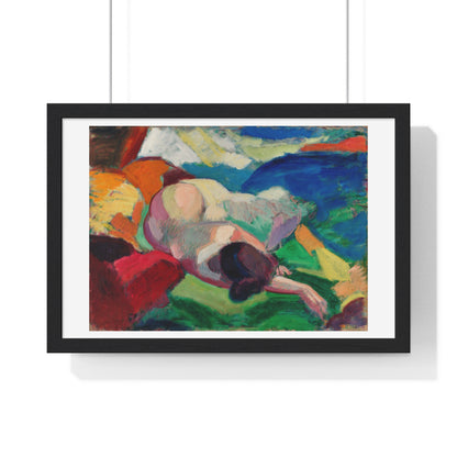 Naked Woman Posing Sensually 'Nude' (1915–1916) by Carl Newman, from the Original, Framed Art Print