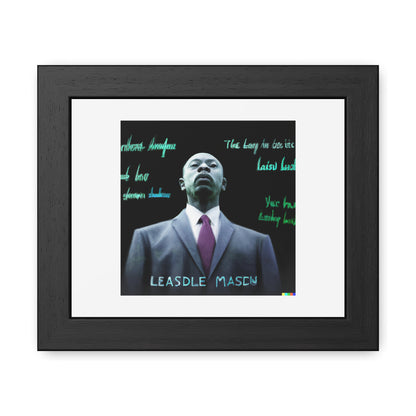 The Leaders Must be Human Digital Art 'Designed by AI' Wooden Framed Print