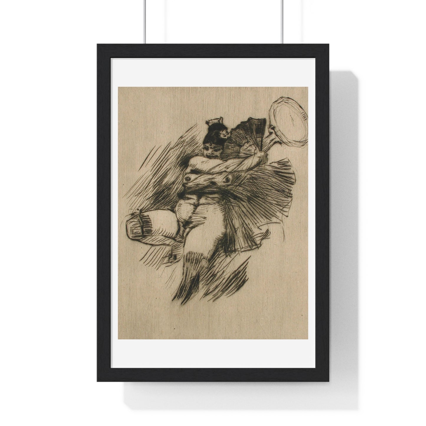 Perle d'Alabaceyn ou L'Espagne des Collégiens by Félicien Victor Joseph Rops, from the Original, Framed Art Print