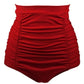 High-Waist Pleated Bikini Bottoms, Adjustable Briefs Brazilian Cut, For You to Mix and Match