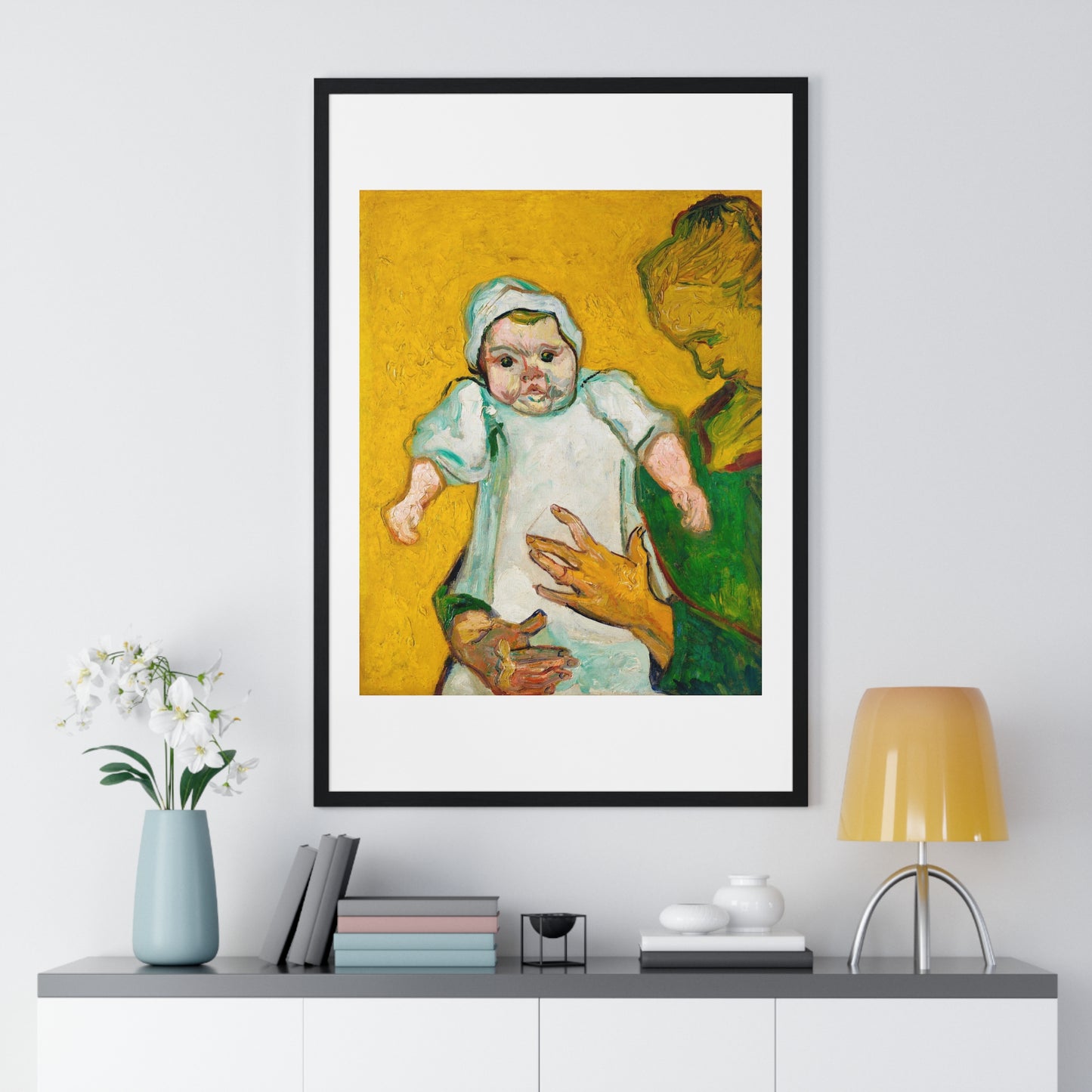 Madame Roulin and Her Baby (1888) by Vincent Van Gogh, from the Original, Framed Art Print