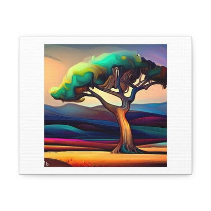 Tree in the Art Style of Peter Andrew Jones 'Designed by AI' Print on Satin Canvas