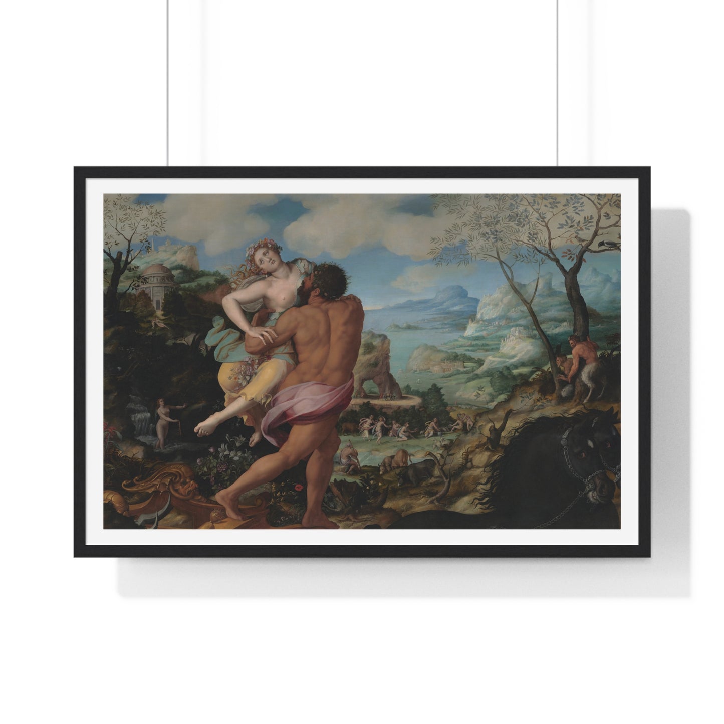 The Abduction of Proserpine (1570) by Alessandro Allori, from the Original, Framed Art Print