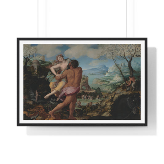 The Abduction of Proserpine (1570) by Alessandro Allori, from the Original, Framed Art Print