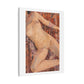 Textured Reclining Figure on Persian Rug, Art Print on Satin Canvas, Stretched