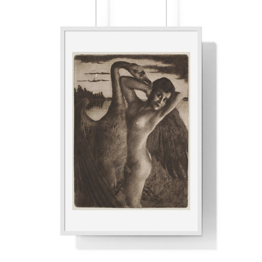 Black Swan 'Musta Joutsen' (1905 -1910) by Thorsten Wasastjerna, from the Original, Framed Art Print