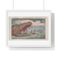 Lose their Compass, their Ship Slips Between the Teeth of a Fish Unknown in this Part of the World (1809) from the Original, Framed Print