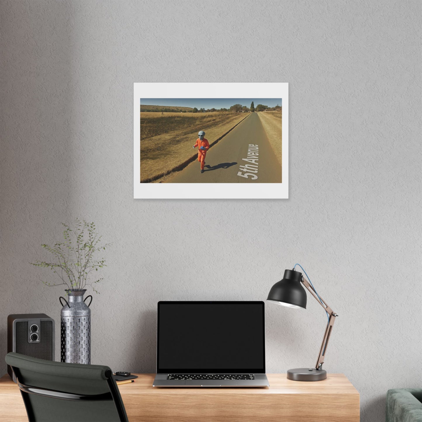 Weird Google Street View, Absurdist Art 'Designed by AI' Satin Canvas Print