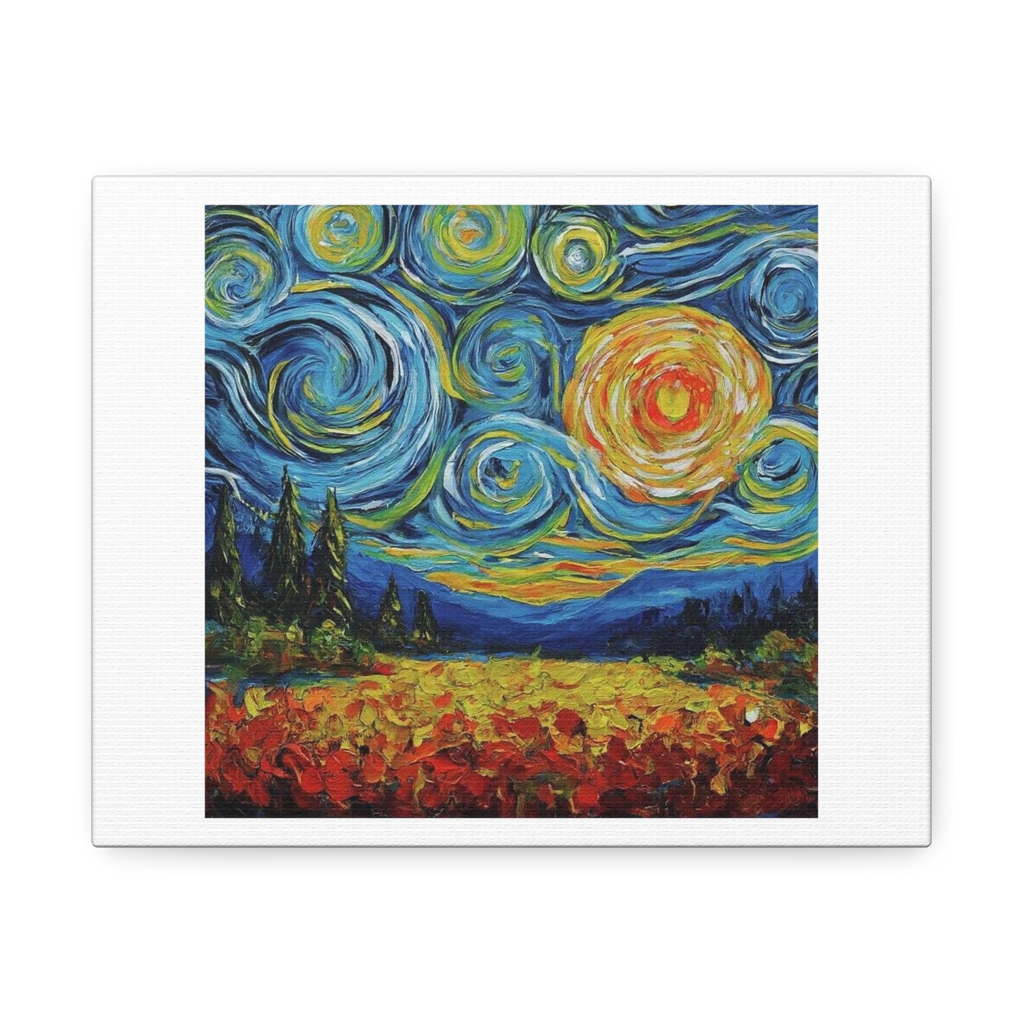 Van Gogh's Swirling Skies 'Designed by AI' Print on Canvas