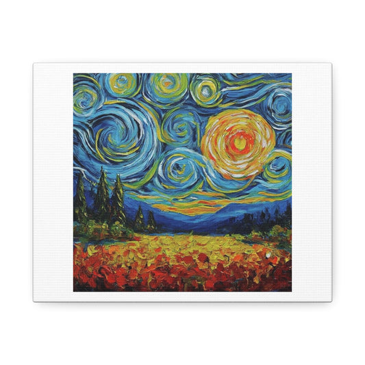 Van Gogh's Swirling Skies 'Designed by AI' Print on Canvas