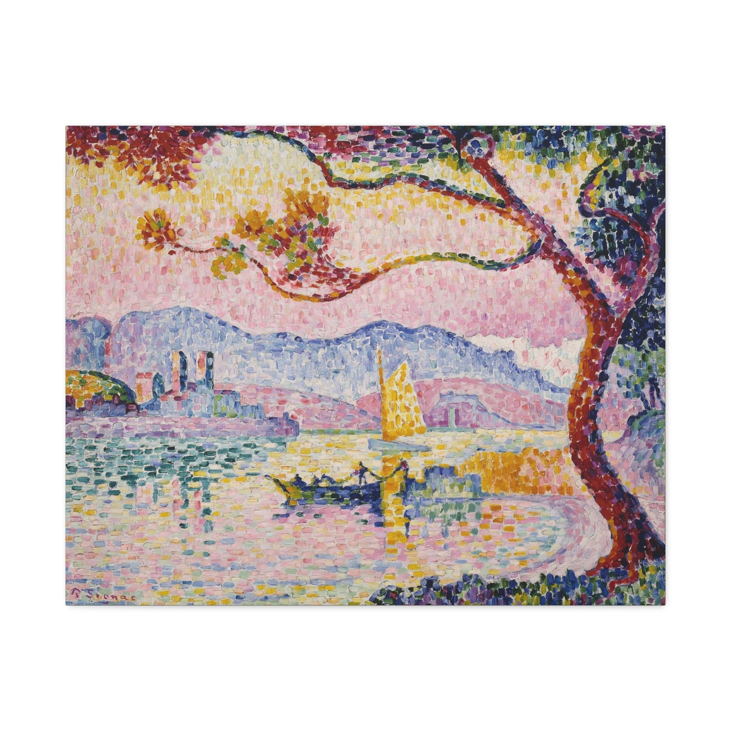 Antibes (1917) by Paul Signac Art Print on Satin Canvas, Stretched