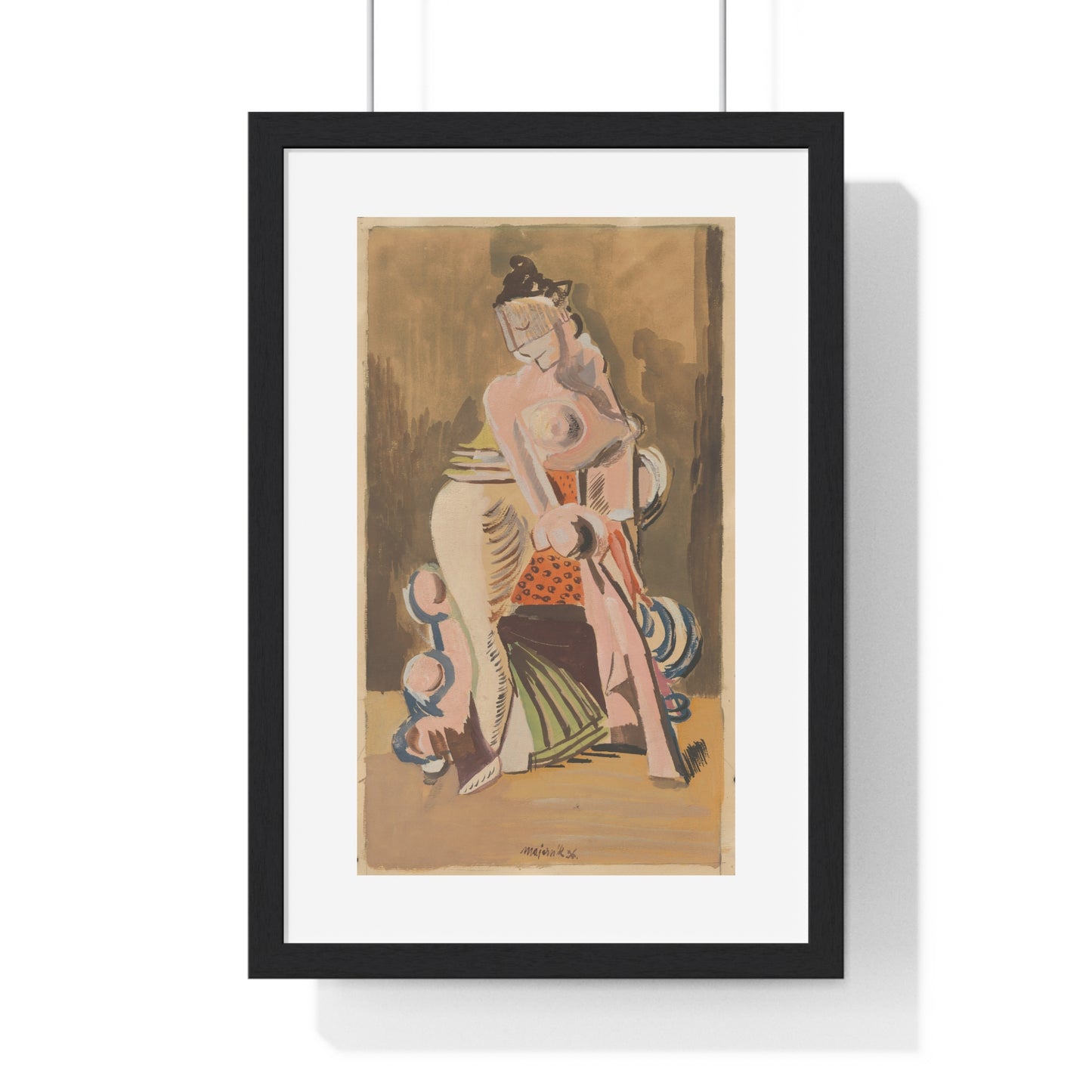 Widow (1936) by Cyprián Majerník, from the Original, Wooden Framed Print