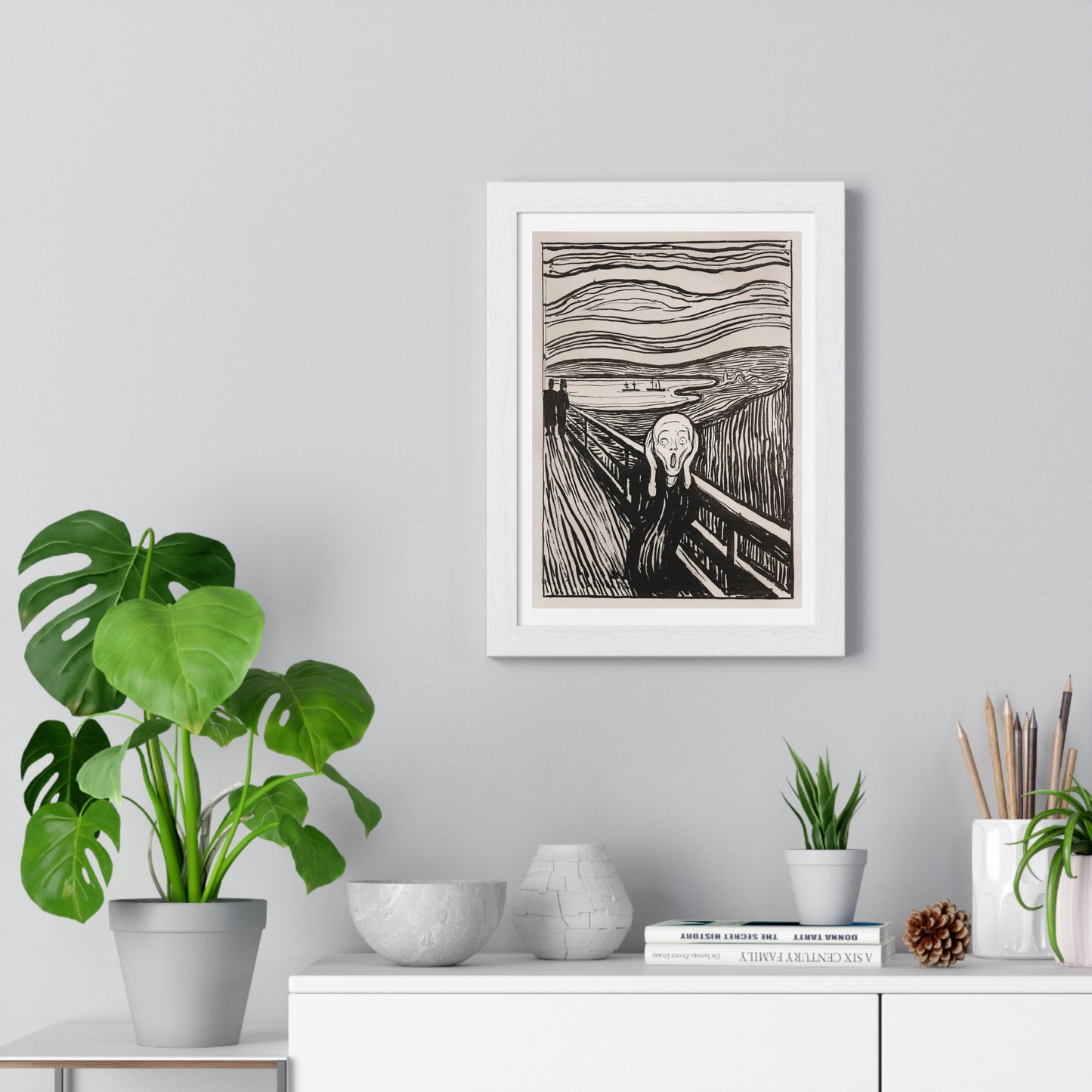 The Scream (1895) by Edvard Munch, from the Original, Framed Art Print