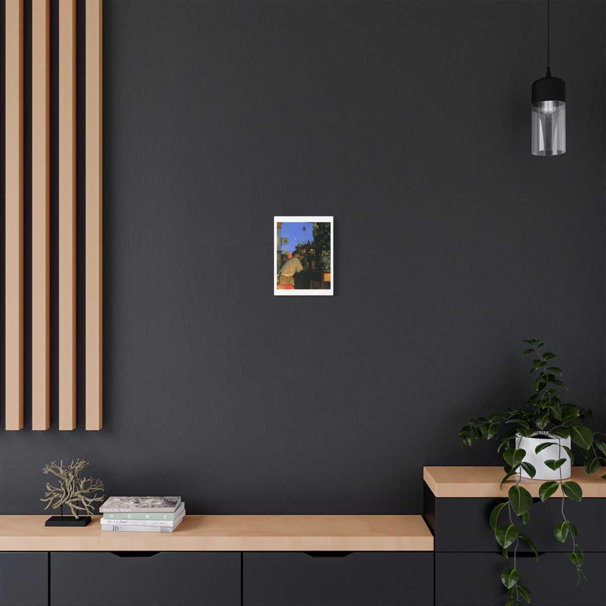 Café Art IV, Print on Satin Canvas, Stretched