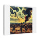 War in the Style of Edvard Munch 'Designed by AI' Art Print on Canvas