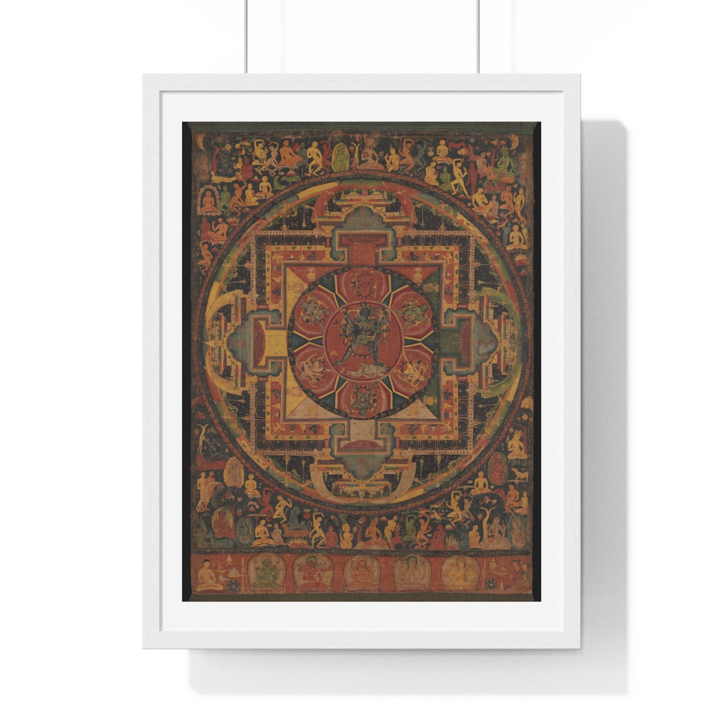 Chakrasamvara Mandala, Ritual Diagramme from Nepal (circa 1100), from the Original, Framed Art Print