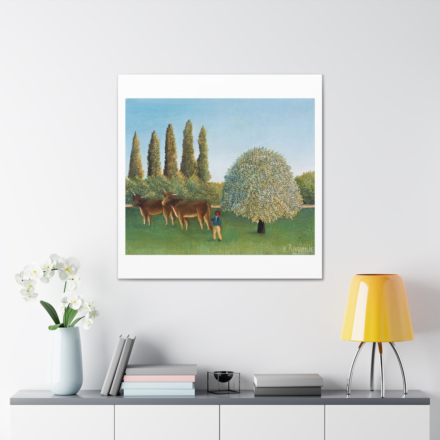 Henri Rousseau's Meadowland 'The Pasture' (1910) Canvas Art Print from the Original