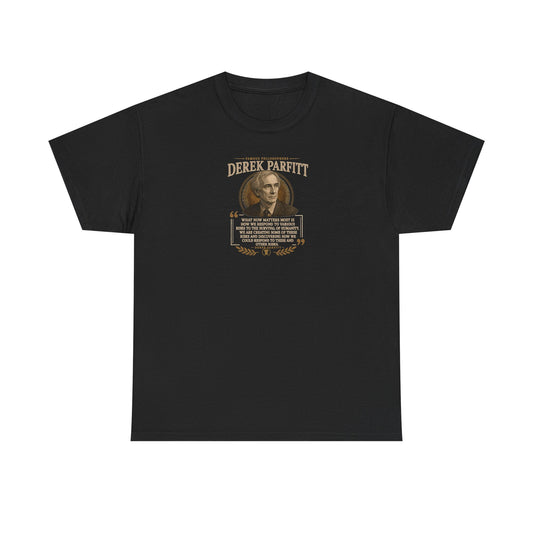 Derek Parfitt on Ethics and Risks to Society, Philosophy Tribute T-Shirt