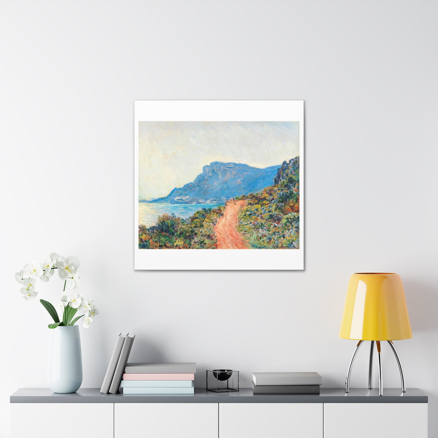 The Corniche Near Monaco (1884) by Claude Monet, Canvas Art Print from the Original