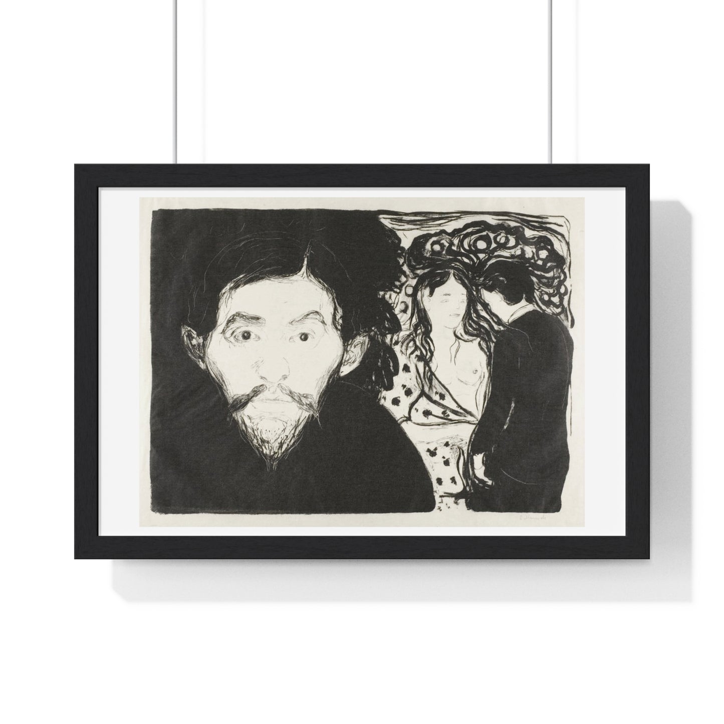 Jealousy I (1896) by Edvard Munch, from the Original, Framed Art Print