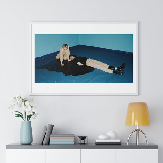 Macabre Death and Existential Exploration 'Designed by AI' Framed Art Print