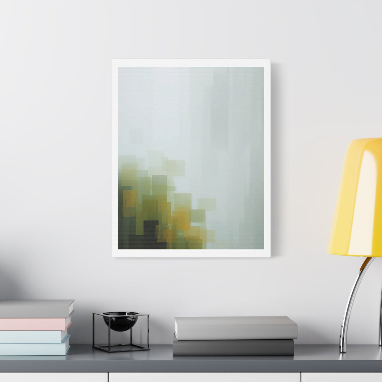 Faded Pastel Abstract Decor Art III 'Designed by AI' Print on Canvas
